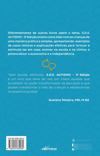Sos Autismo: Guia Completo Para Entender O Transtorno Do Espectro Autista, De Gaiato, Mayra. Editorial Nversos Editora Ltda. Epp, Capa Mole Em Português, 2018