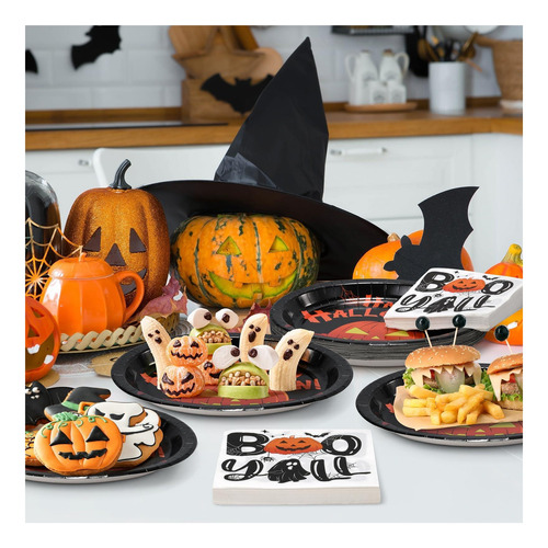Fatlbsev 50 Placas Papel Ovaladas Para Ambientar Halloween