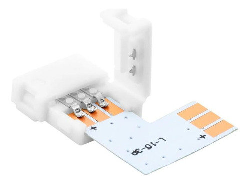 Kit 08 Conector Emenda L Rgb Led 5050 6803 10mm 3 Vias Novo