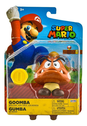 Super Mario Goomba Con Moneda Figura 8 Cm Jakks Pacific Cd