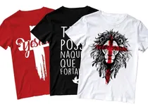 Comprar  Kit 3 Camisetas Moda Gospel Igreja Leão Judá Jesus Yeshua