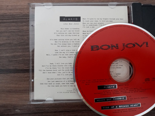Cd Single Jon Bon Jovi Always (Usado)