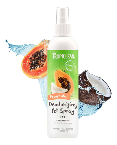 Tropiclean® Spray Colonia Desodorizante Papaya Mist Mascotas