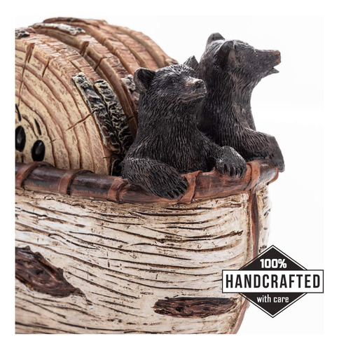 Juego De Posavasos De Oso De 6 Posavasos Rústicos De Tamaño