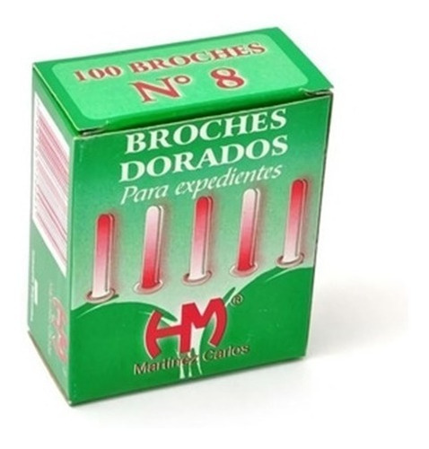 Imagen 1 de 3 de Broche Dorado Nº8 - Broche Mariposa - 10 Cajas X 100 U. C/u