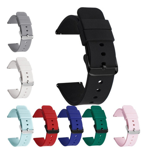 Correa Deportiva Lisa Con Hebilla Para Suunto 7 Negro 2.4 Cm