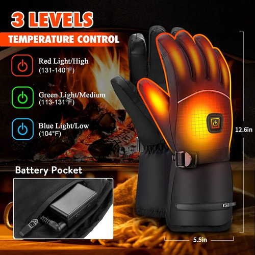 Guantes Calefactables A Batería De Litio Invierno Moto