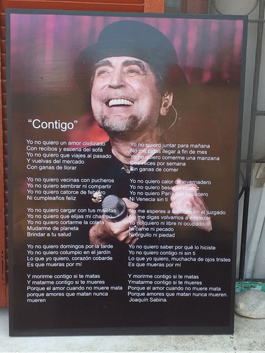 Cuadro En Vinilo Joaquín Sabina