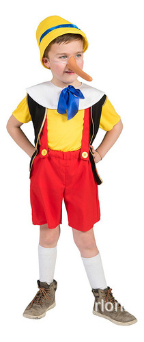 Trajes Pinochio Cosplay De Nariz Larga Para Niños En Halloween