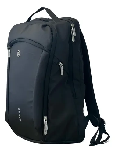 Mochila Alta Gama Modelo Aziel 25 Litros Color Negro Diseño De La Tela Liso
