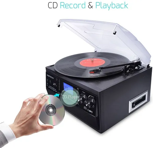 Tocadiscos Digitnow Bluetooth Reproductor De Cd Y Cassette