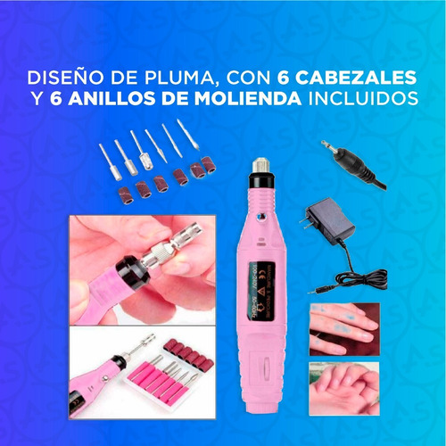 Imagen 6 de 10 de Torno Profesional Para Pedicuria Manicuria Uñas Esculpidas