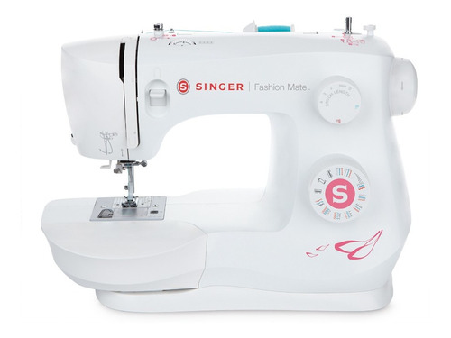 Máquina de costura reta Singer Fashion Mate 3333 portátil branca 120V