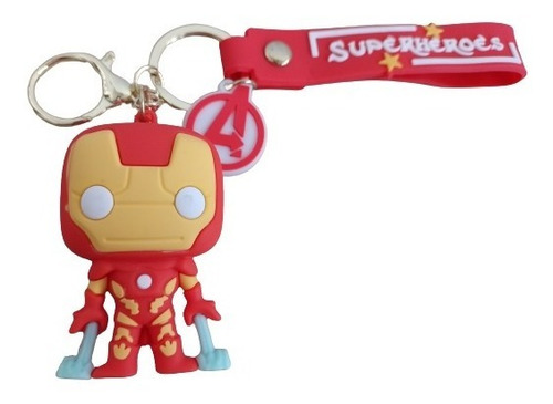 Llavero Iron Man Marvel Volando Silicona