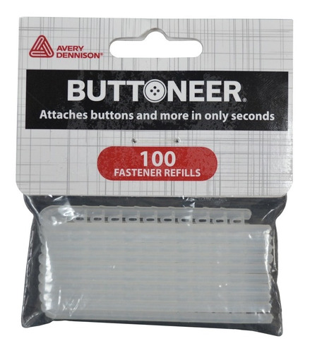 Repuestos De Buttoneer Avery Dennison, Paquete 100 Pzas.