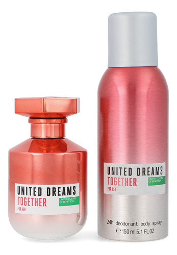 Set United Dreams Together For Her 2pz 80ml Edt Spray