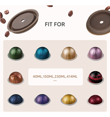 // 2 Tapones Reutilizables Para Rellenar Cápsulas Vertuo Y