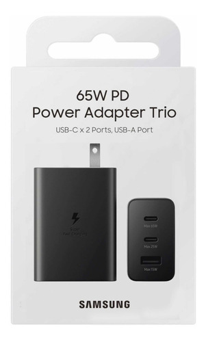 Cargador Samsung Power Adapter Trio 65w Usb-c (x2) Usb.a