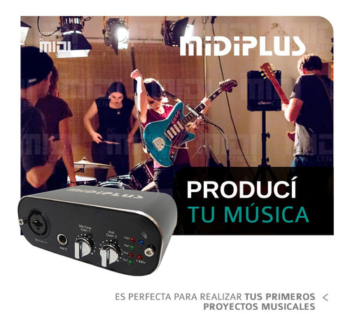 Imagen 4 de 10 de Promo Placa De Sonido Usb Externa Midiplus Audiolink Light