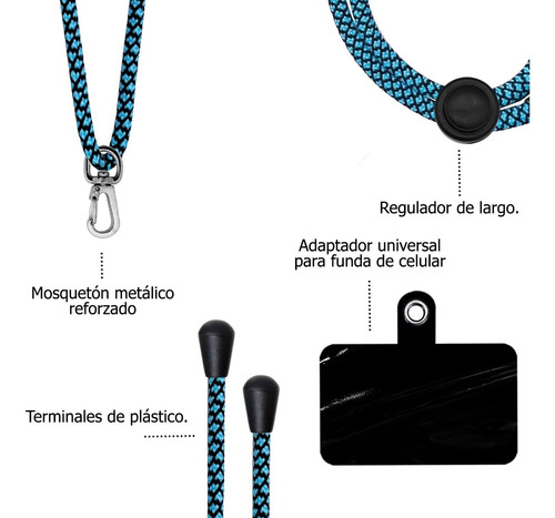 Imagen 3 de 6 de Correa Mano Strap Seguridad Anti Robo Ajustable Para Celular