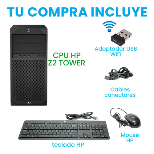 Cpu Hp Z2 Tower Nvidia Core I7 8th 32gb Ram 512gb Ssd (Reacondicionado)