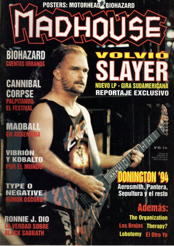 Madhouse 43 En Portada Slayer - Posters Motorhead Biohazard