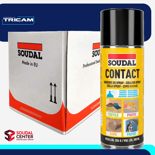 6 Uni | Adhesivo En Spray Multiproposito 300ml | Soudal