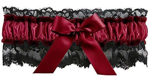 Ivy Lane Design Britney Garter, Black/borgoña