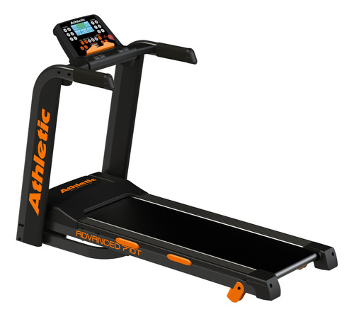 Esteira Elétrica Athletic Advanced 710t 16km/h Suporta 130kg Cor Preto/Laranja