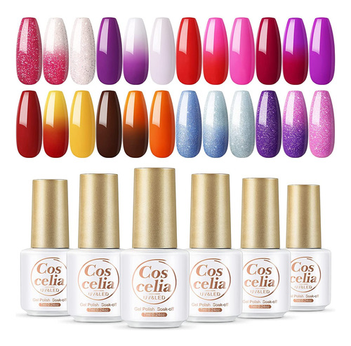 Juego De Esmalte De Uñas De Gel Que Cambia De Color, E...