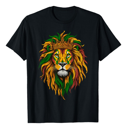 Remera Rasta León De Judá Rastafari Reggae León Etíope