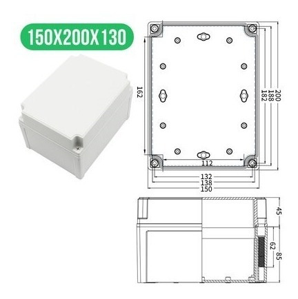 Caja Distribucion Intemperie Pvc 20x15x13cm Andeli Ip66