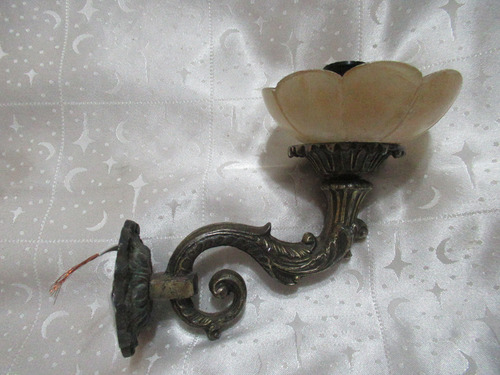Par Apliques Pared Bronce Florentino Tulipas Alabastro 15750 Tono Florentino (Usado)