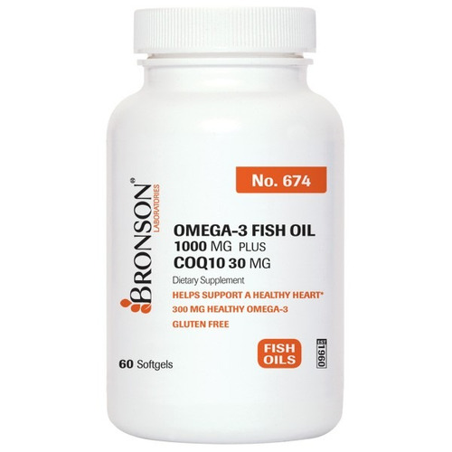 Bronson Omega-3 De Aceite De Pescado 1000 Mg Más Coq10 30