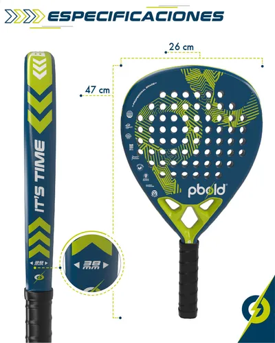 Raqueta Pala Padel Profesional Pbold Superficie De Fibra De Carbono Eva Ultra Light 38mm Grip Tennis Raqueta & Estuche De Transporte Deporte Premium Pro Pure Aero Flex