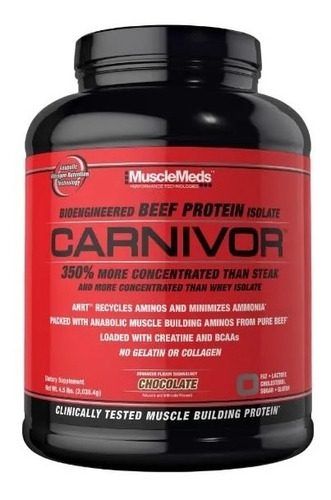 Musclemeds - Carnivor 4,5 Lb - Proteína De Carne Sin Lactosa