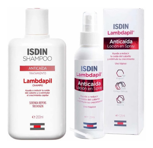 Kit Lambdapil Shampoo Y Loción Isdin Tratamiento Anticaída