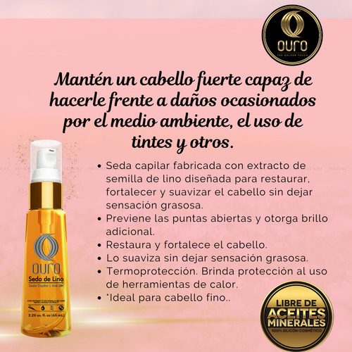 Seda Capilar Semilla De Lino Ouro 65ml