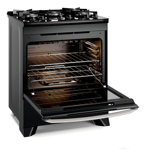 Fogão A Gás De Piso 5 Bocas Electrolux Com Vaporbake - Fe5gp Cor Preto