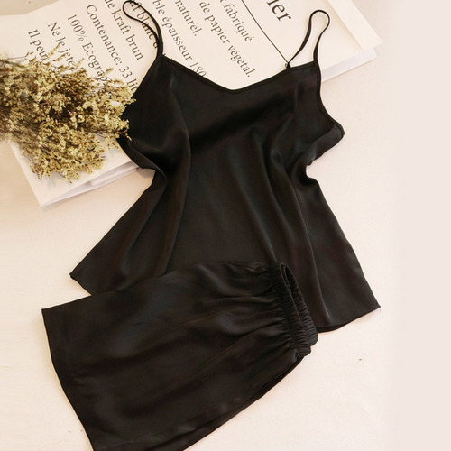 Camisón De Seda Satinada Con Pijama En V, Bata De Baño Para