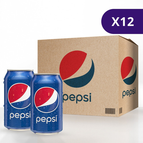 Imagen 1 de 1 de Pepsi® De Lata - Caja De 12 Unidades De 355ml