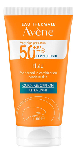 Avène Fluido Con Protector Solar Fps50+, Sin Perfume, 50ml