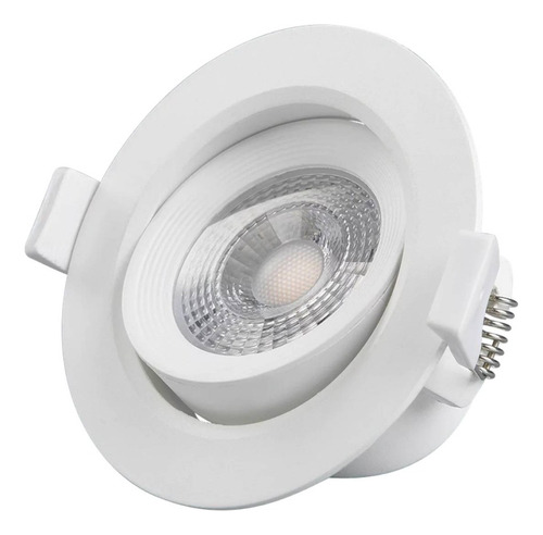 Foco Led Embutido Redondo Aro Móvil 7w 220v Luz Fria