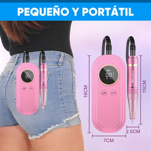 Pulidor De Uñas Esmeril Profesional Drill Portátil 45000 Rpm