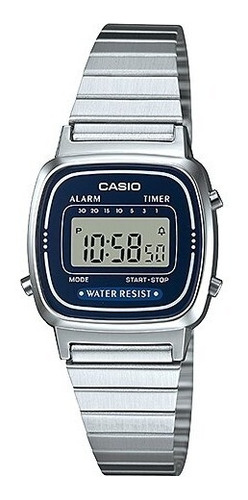 Relógio Casiovintage Prata Mini La670wa-2df Original + Nf
