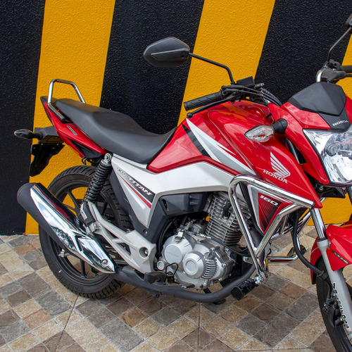 Alça Reta Cromada Titan 160 15-24 Alta Qualidade Reforçada