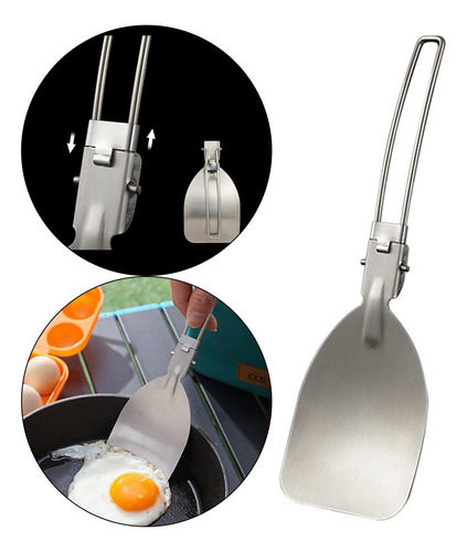 Espátula Plegable Utensilio De Viaje De Acero Para Acampar