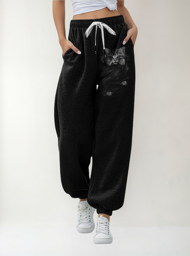 Pantalones Deportivos Tipo Jogger Holgados Con Bolsillos Par