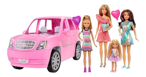 Imagem 3 de 10 de Barbie Family Na Limousine - Com Bonecas - Original Mattel