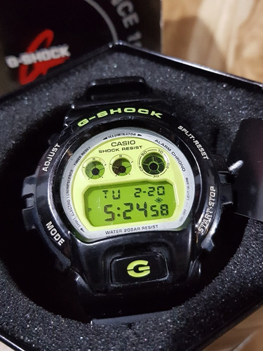 Relógio Original Casio G-shock Modelo Dw6900 Preto E Neon